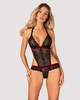 Чуттєве мереживне боді Obsessive Rossita Чорне S/M (51331) - зображення 5