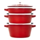Набір посуду Staub Stackable 4 предмети червоний (14552606) - зображення 2