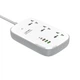 Сетевой фильтр удлинитель 3 розетки с 4 USB 2м с защитой с заземлением Ldnio 2500W 10A WiFi Белый (SCW3451) - изображение 6