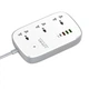Сетевой фильтр удлинитель 3 розетки с 4 USB 2м с защитой с заземлением Ldnio 2500W 10A WiFi Белый (SCW3451) - изображение 8