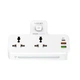 Сетевой фильтр разветвитель тройник 2 розетки с выключателем и USB + LED ночник Ldnio 2500W 3USB PD20W 10A Белый (SC2311) - изображение 7