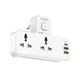 Сетевой фильтр разветвитель тройник 2 розетки с выключателем и USB + LED ночник Ldnio 2500W 3USB PD20W 10A Белый (SC2311) - изображение 9