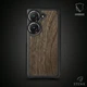 Кожаная накладка Stenk WoodBacker для ASUS Zenfone 9 Чёрная (73240) - изображение 1