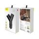 Автомобильное зарядное устройство Baseus Y type dual USB+cigarette lighter extended car charger Black (CCALL-YX01) - изображение 3