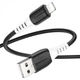 Кабель Hoco X82 iP silicone charging data cable Black - зображення 1