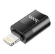 Адаптер Hoco UA17 Lightning Male to Type-C female USB2.0 adapter Black - изображение 1