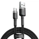 Кабель Baseus cafule Cable USB For Type-C 3A 2m Gray+Black - изображение 1