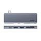 USB-хаб Baseus Harmonica Five-in-one HUB Adapter Gray - изображение 3