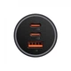 АЗП Baseus Golden Contactor Pro Triple Fast Charger Car Charger 65W U + C + C Dark Gray - зображення 2
