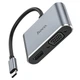 Мультиадаптер хаб Hoco HB29 2в1 Type-C to HDMI (F)/VGA (F) 0.15m Сірий - зображення 3