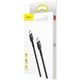 Кабель Baseus Cafule Series Type-C PD2.0 60W Flash charge Cable (20V 3A) 1M Gray Black (CATKLF-GG1) - изображение 2