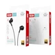 Наушники XO EP39 3.5mm Half In-ear Earphone 1.15M Black - изображение 2