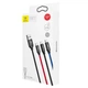 Кабель Baseus Three Primary Colors 3-in-1 Cable Black (CAMLT-BSY01) - изображение 2