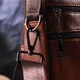 Отличная мужская сумка с ручкой кожаная 21277 Vintage Рыжая - изображение 9