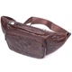 Модная поясная кожаная сумка VINTAGE 21298 Bag из натуральной кожи с фактурой под крокодила 33.5х14х3 см Коричневый - изображение 1