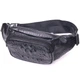 Стильная поясная кожаная сумка VINTAGE 21297 Bag из натуральной кожи с фактурой под крокодила 33.5х14х3 см Черный - изображение 1