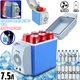 Автомобильный холодильник портативный от прикуривателя Box Cooler Car Freezer 7.5 л с режимом подогрева и ремнём для переноски Голубой - изображение 1