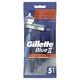 Станок для гоління одноразовий Gillette Blue 2 Plus 5 шт - зображення 1