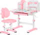 Комплект мебели Mealux BD-28 Panda Стол + стульчик + полка Pink (BD-28 PN) - изображение 1
