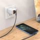 Кабель USB Borofone BX58 Lucky для заряджання та передачі даних USB на Lightning, кутовий конектор, 1m струм 2.4A Black - зображення 2