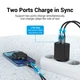 Адаптер мережний 1USB 1Type-C Vention (A+C) PD 38W QC3.0 3.4A White (FBBW0-EU) - зображення 7
