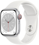 Смарт-годинник Apple Watch Series 8 GPS + Cellular 41mm Silver Aluminium Case with White Sport Band (MP4A3) - зображення 1