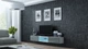 Тумбочка под телевизор CAMA VIGO GLASS (стекло) с полочками Белый мат/Серый глянец - изображение 1