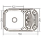 Мойка кухонная Zerix Z7549-08-180D (decor) (ZX1607) - изображение 2
