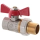Кран с американкой 1/2" прямой Waterpro красный [WP0151] - изображение 3
