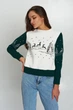 Різдвяний жіночий світшот з Оленями Green XXL | 52-54 UKRS-8831 UkrGlamour - изображение 2