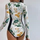 Женский спортивный купальник на молнии с цветами 1722_13-49 S - изображение 6