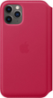 Etui z klapką Apple Leather Folio do Apple iPhone 11 Pro Raspberry (MY1K2) - obraz 2