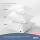 Подушка для сна 70х70 см NORDIC COMFORT+ IDEIA антиаллергенная холлофайбер чехол с молнией белая - изображение 8