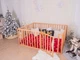 Детский деревянный манеж-кровать Монтессори BUSY WOOD напольный Модель 6.3 200х140 см Натуральное дерево - изображение 8