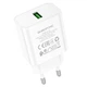 Зарядне мережеве BOROFONE BA72A Spring QC3.0 (1USB 3A 18W) Білий - изображение 1