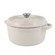 Ретро кастрюля Vintage Cuisine Чавунна з кришкою 4.3 л Кремова - зображення 2