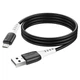 Кабель HOCO X82 USB to Micro 2.4A, 1m, silicone, silicone connectors, Black - изображение 1