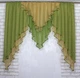 Кухонный ламбрекен VR-Textil № 022к оливковый с янтарным 150х150 см (50-189) - изображение 1