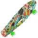 Пенни-борд (скейтбод) Profi MS 0749-7GY светящиеся колеса 55х14.5 Green-Yellow - изображение 2