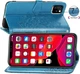 Чехол Vintage для Iphone 13 Pro Max книжка кожа PU с визитницей голубой - изображение 4