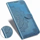 Чехол Vintage для Iphone 13 Pro Max книжка кожа PU с визитницей голубой - изображение 7