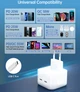 Сетевое зарядное устройство CHOETECH Q5008-EU-WH 2 USB-С 35 Вт PD/QC - изображение 5
