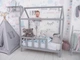 Дитяче ліжко будиночок Монтессорі BUSY WOOD на ніжках Модель 2 160x80 см сірий - зображення 5