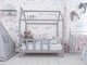 Дитяче ліжко будиночок Монтессорі BUSY WOOD на ніжках Модель 2 160x80 см сірий - зображення 12