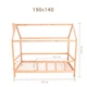 Дитяче ліжко будиночок Монтессорі BUSY WOOD на ніжках Модель 2 190х140 см біле - зображення 8