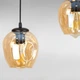 Люстра подвесная Лофт Light House LS-17191F-3 BK+BR (500) черная, плафон янтарный - изображение 3