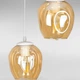 Люстра подвесная Лофт Light House LS-17191F-3 WH+BR (300) белая, плафон янтарный - изображение 3