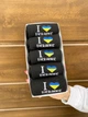 Подарочный набор подростковых хлопковых носков с патриотической надписью I love Ukraine 36-41 5 пар длинные лето-осень-весна черные - изображение 4