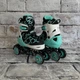 Дитячі ролики для початківців 3 в1 Best Roller 4414-М, розмір 32,5-36, колеса PU, Чорно-біло-блакитні - зображення 3