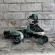Дитячі ролики для початківців 3 в1 Best Roller 4414-М, розмір 32,5-36, колеса PU, Чорно-біло-блакитні - зображення 4
